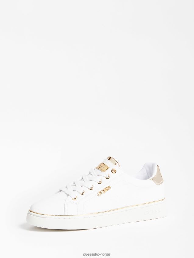 Guess beckie preget 4g logo joggesko hvit hvit kvinner F0LJ805535