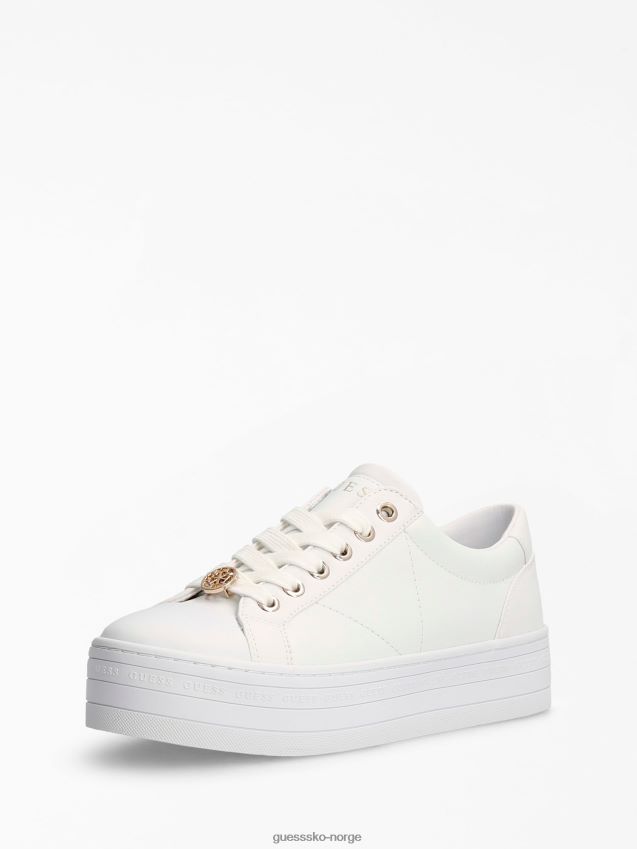 Guess bells skinnblanding sneaker hvit hvit kvinner F0LJ805631