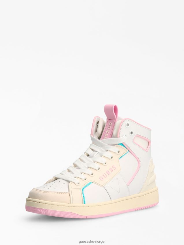 Guess bianqa logo high-top sneaker hvit hvit kvinner F0LJ803704