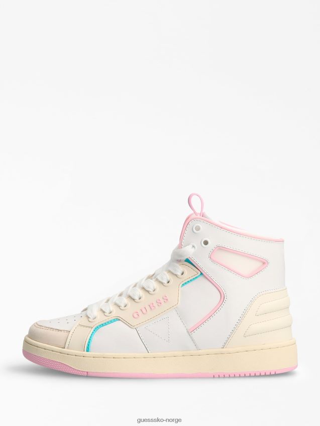 Guess bianqa logo high-top sneaker hvit hvit kvinner F0LJ803704