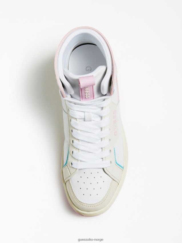 Guess bianqa logo high-top sneaker hvit hvit kvinner F0LJ803704