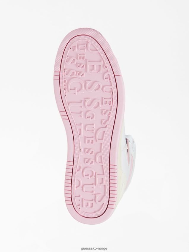 Guess bianqa logo high-top sneaker hvit hvit kvinner F0LJ803704