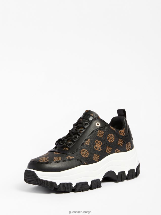 Guess bria 4g peony logo joggesko svart multi svart multi kvinner F0LJ802625