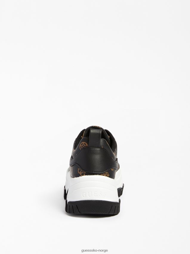 Guess bria 4g peony logo joggesko svart multi svart multi kvinner F0LJ802625