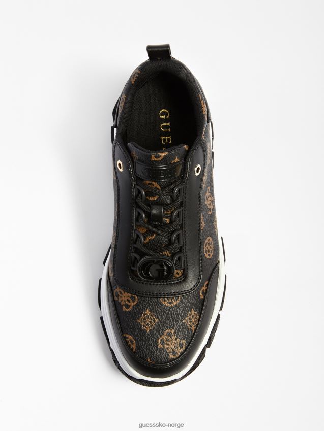 Guess bria 4g peony logo joggesko svart multi svart multi kvinner F0LJ802625