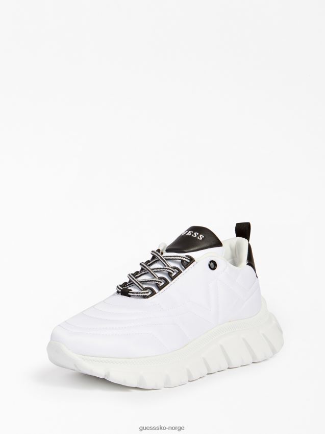 Guess chiarra nylon joggesko hvit hvit kvinner F0LJ805494