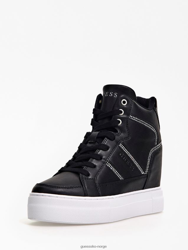 Guess giala rhinestone high-top sneaker svart svart kvinner F0LJ805565