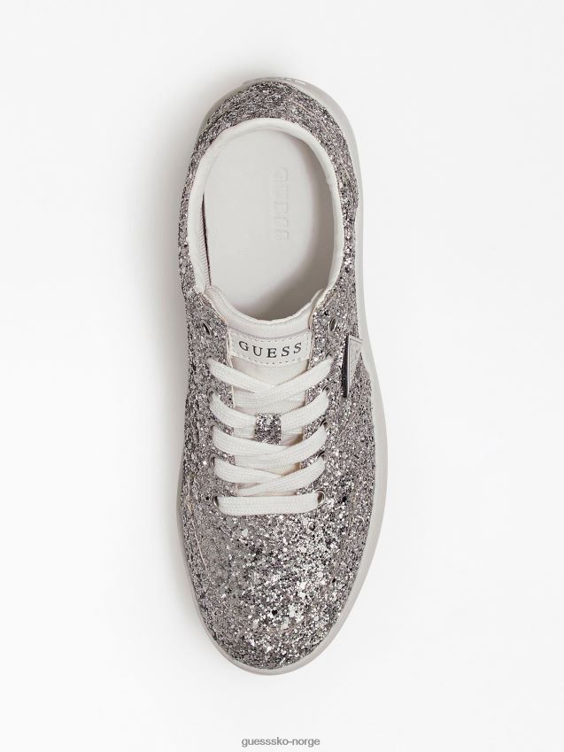 Guess glitrende sidny sneakers sølv sølv kvinner F0LJ803404