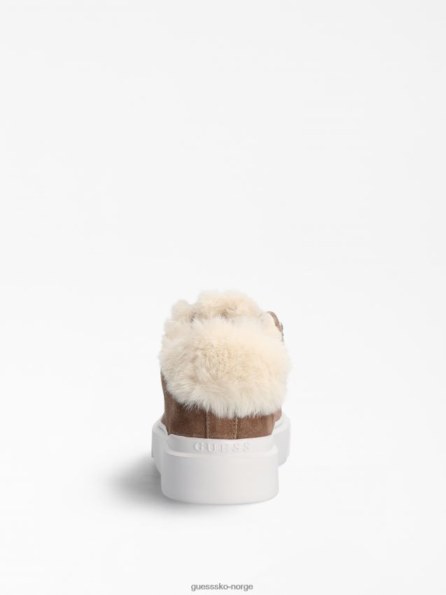 Guess grå multi haya joggesko i ekte skinn grå multi kvinner F0LJ806429