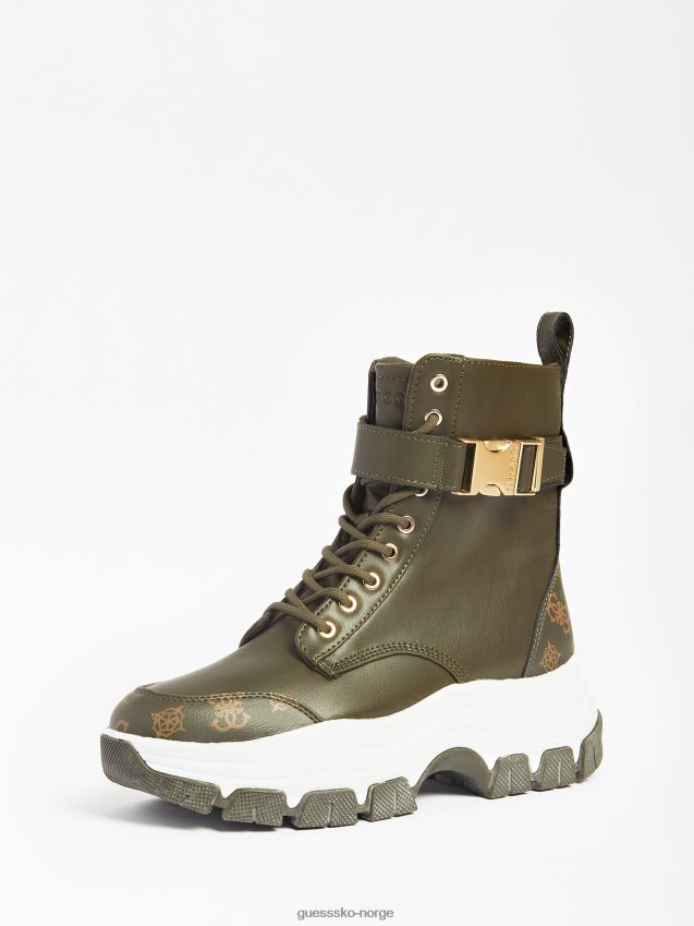 Guess grønn spenne bikerz høye løpesko grønn kvinner F0LJ803953