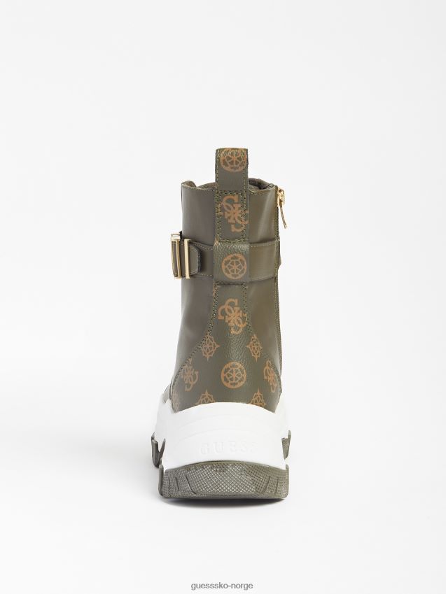 Guess grønn spenne bikerz høye løpesko grønn kvinner F0LJ803953