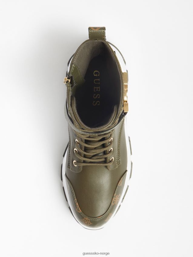 Guess grønn spenne bikerz høye løpesko grønn kvinner F0LJ803953