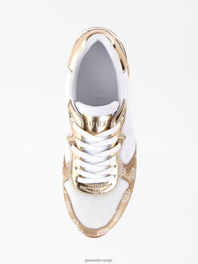 Guess gull harinna løpesko med laminert innsats gull kvinner F0LJ805545