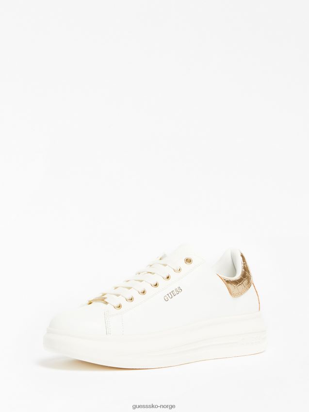 Guess gull vibo sneaker i blandet skinn gull kvinner F0LJ805540