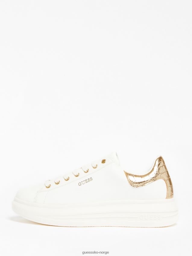 Guess gull vibo sneaker i blandet skinn gull kvinner F0LJ805540