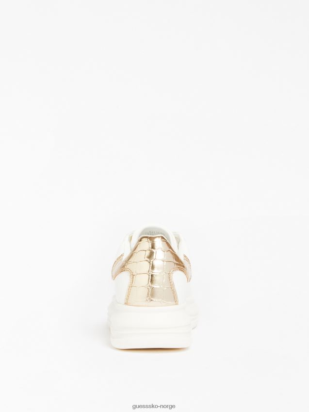 Guess gull vibo sneaker i blandet skinn gull kvinner F0LJ805540
