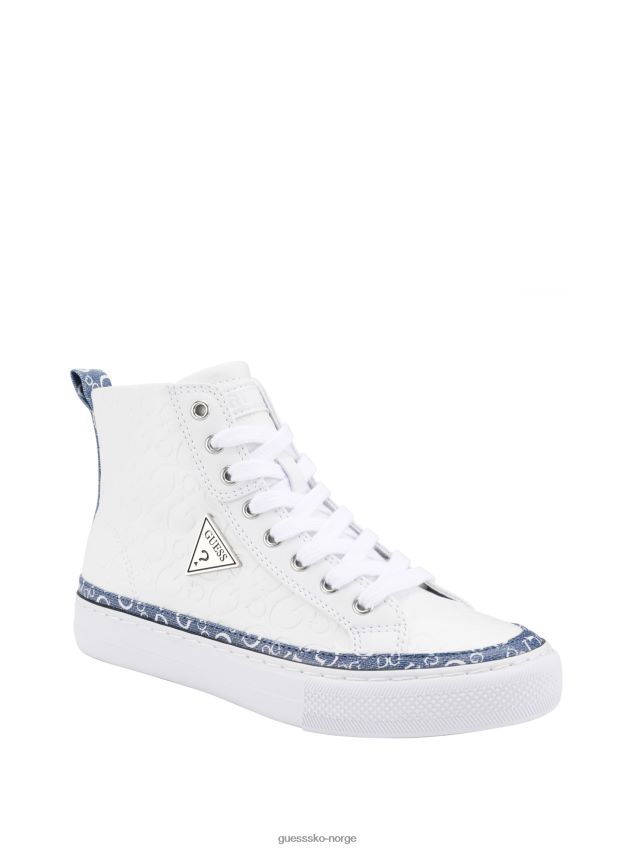 Guess high-top joggesko med panna byway logo panna kvinner F0LJ807579