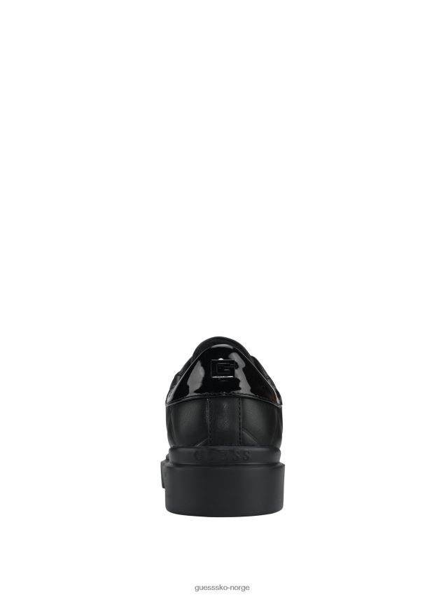 Guess hilan vattert lavtopp joggesko svart 001 svart 001 kvinner F0LJ809920