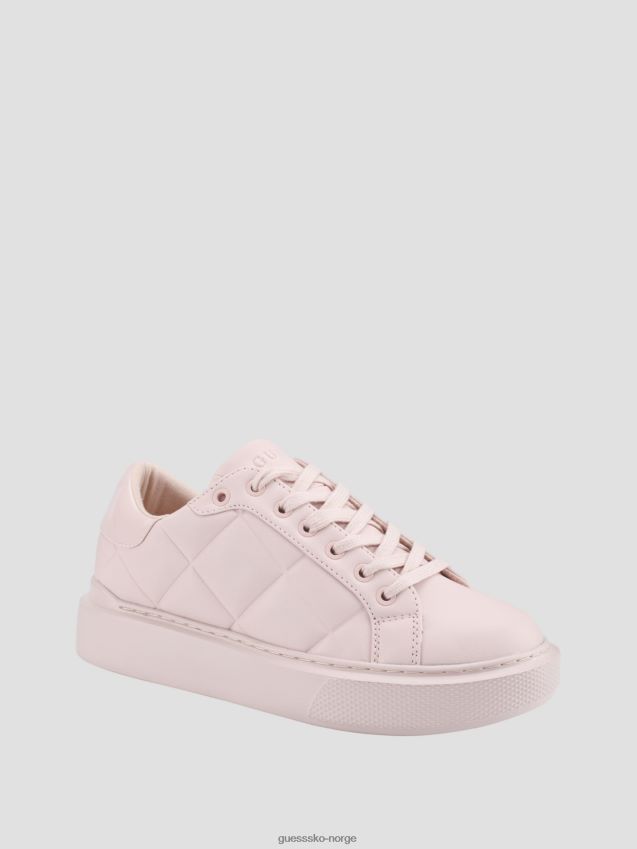 Guess hilan vattert lavtopp sneakers lys rosa 680 lys rosa 680 kvinner F0LJ8010000