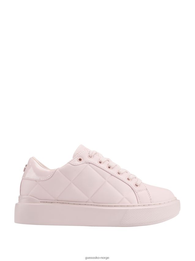 Guess hilan vattert lavtopp sneakers lys rosa 680 lys rosa 680 kvinner F0LJ8010000