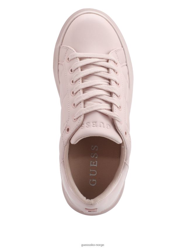 Guess hilan vattert lavtopp sneakers lys rosa 680 lys rosa 680 kvinner F0LJ8010000