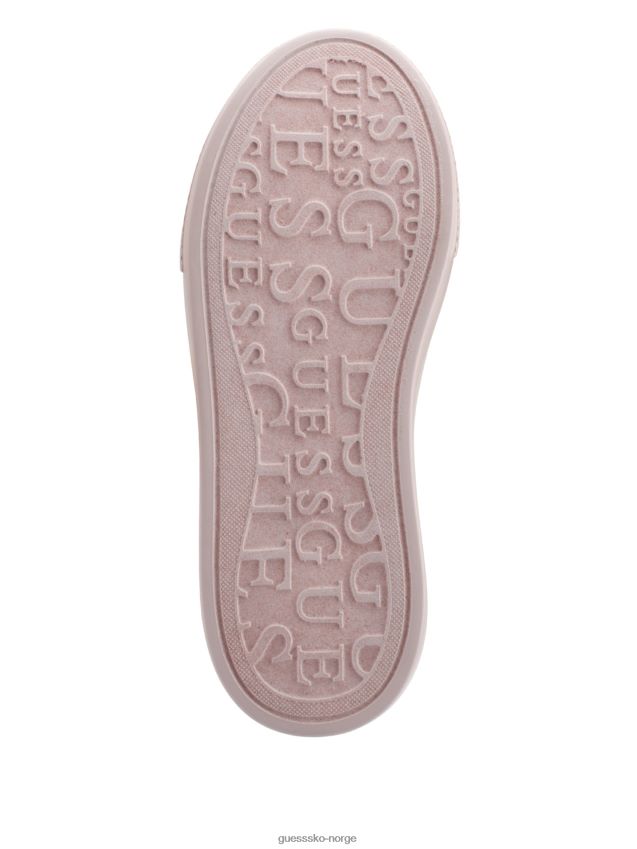 Guess hilan vattert lavtopp sneakers lys rosa 680 lys rosa 680 kvinner F0LJ8010000