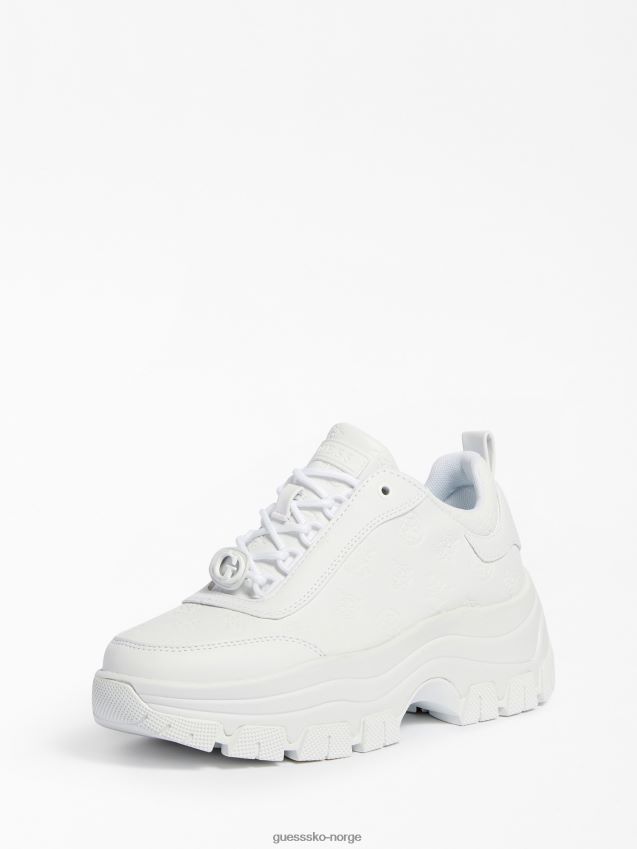 Guess hvit bria 4g løpesko med peonylogo hvit kvinner F0LJ805509