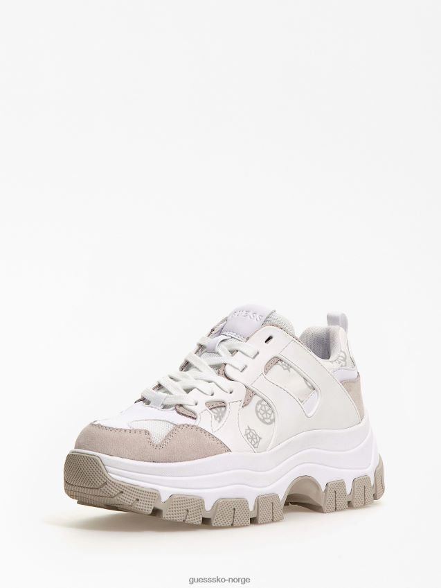 Guess hvit multi brayjen 4g peony logo løpesko hvit multi kvinner F0LJ805543