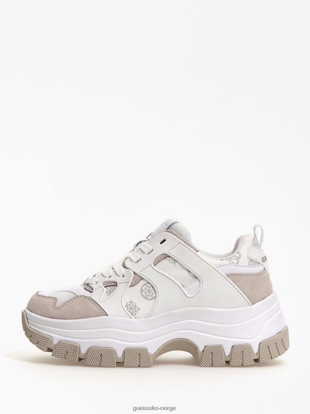 Guess hvit multi brayjen 4g peony logo løpesko hvit multi kvinner F0LJ805543