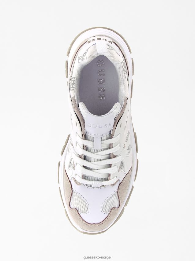 Guess hvit multi brayjen 4g peony logo løpesko hvit multi kvinner F0LJ805543