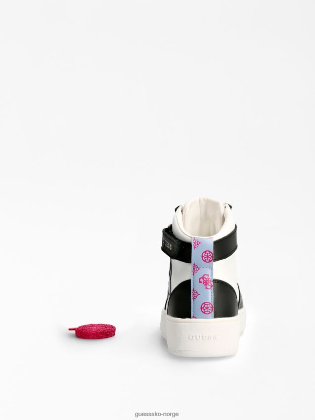 Guess hvit multi sidny high-top sneaker i ekte skinn hvit multi kvinner F0LJ805486