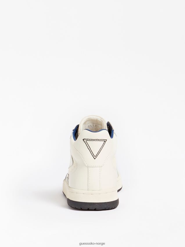 Guess hvit pesaro høy-top sneaker i ekte skinn hvit kvinner F0LJ806335