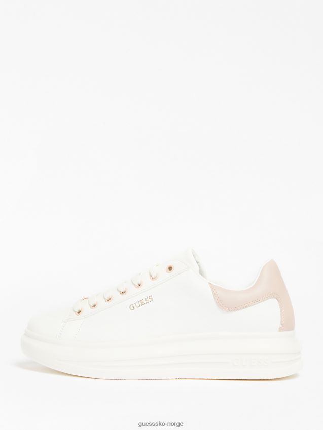 Guess hvit vibo sneaker i blandet skinn hvit kvinner F0LJ805528