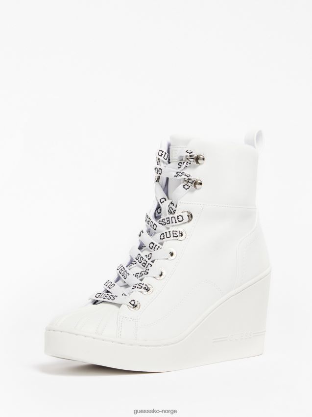 Guess hvite adalen wedge joggesko hvit kvinner F0LJ803260