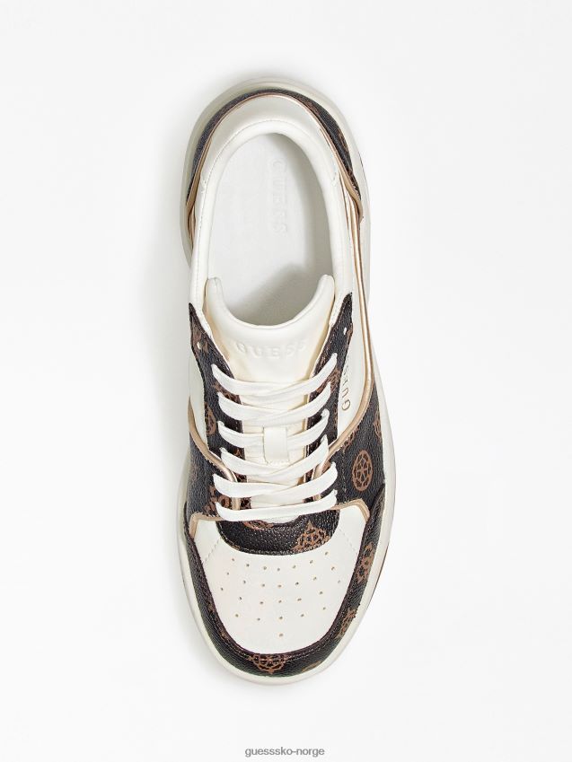 Guess hvite multi tokyo 4g peony logo joggesko hvit multi kvinner F0LJ803702