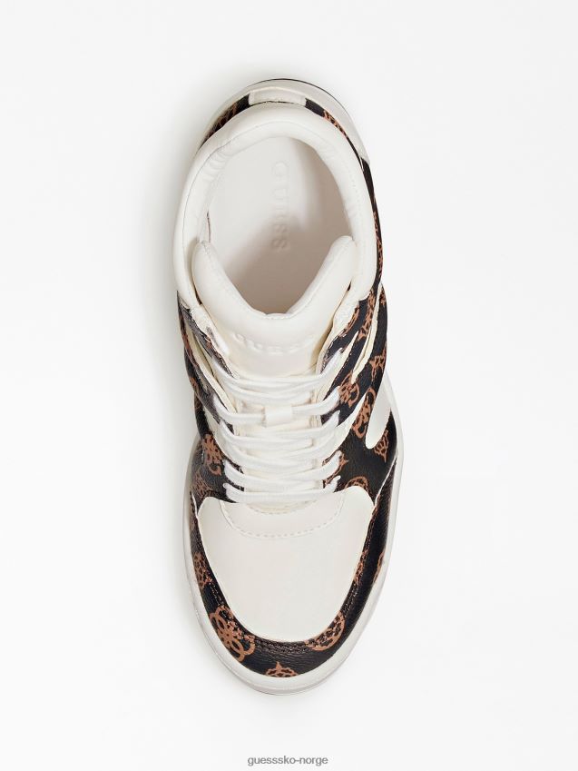 Guess hvite multi wedge lisa joggesko hvit multi kvinner F0LJ803823