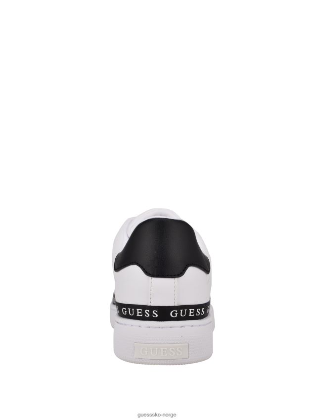 Guess hvite sneakers med skyllet logo i flere stoff med lav topp hvitt multistoff kvinner F0LJ809943