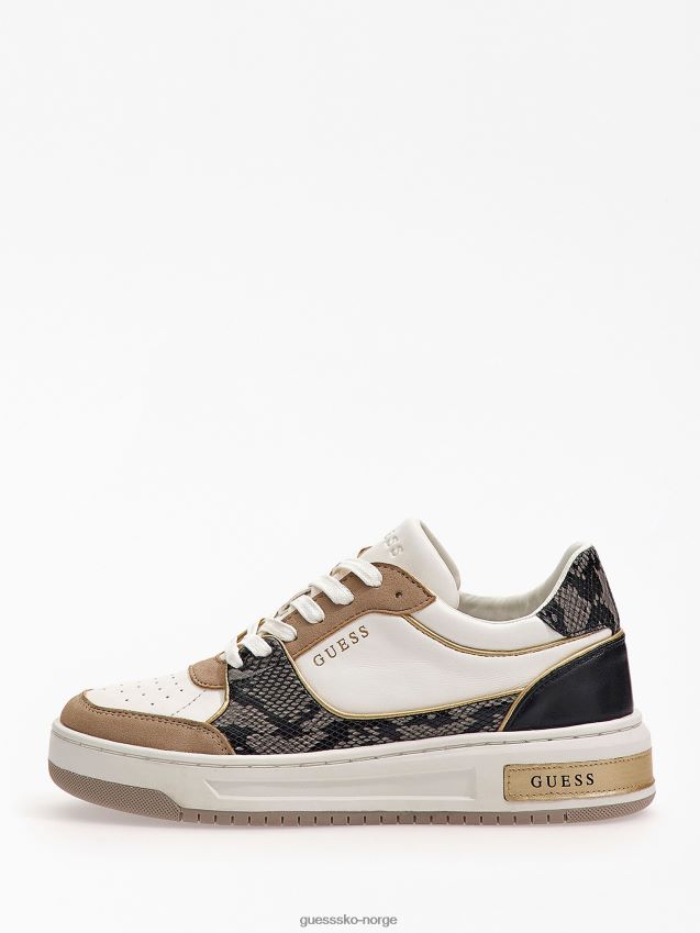 Guess hvite tokyo-sneakers med python-trykk hvit kvinner F0LJ803438