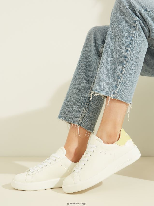 Guess ivory rockies pop-hæl joggesko elfenbein kvinner F0LJ809945