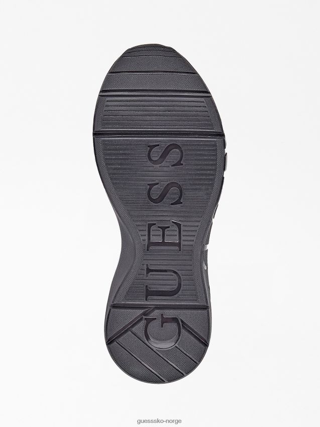 Guess kinlee løpesko med semsket innsett svart svart kvinner F0LJ803816
