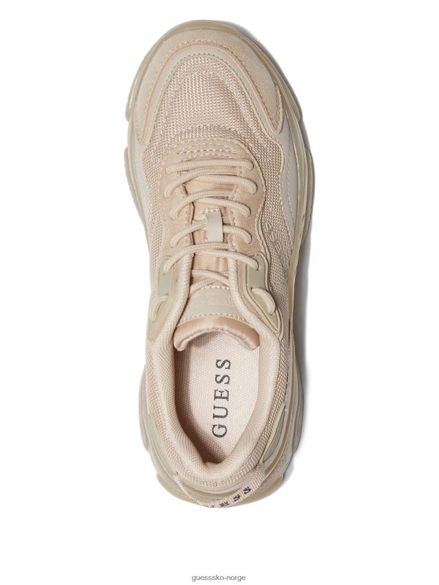 Guess knolls monokrome joggesko lys naturlig lys naturlig kvinner F0LJ807440