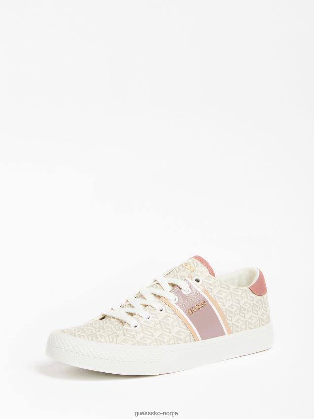 Guess krem ester logo joggesko krem kvinner F0LJ802688