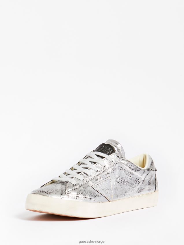 Guess lodi laminert sneaker sølv sølv kvinner F0LJ806383