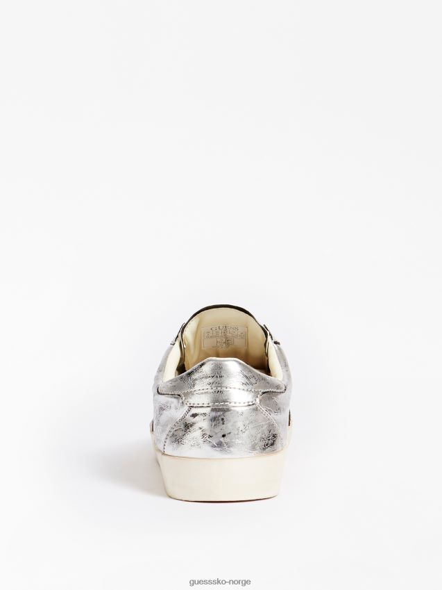 Guess lodi laminert sneaker sølv sølv kvinner F0LJ806383
