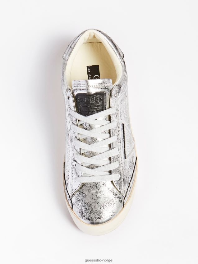 Guess lodi laminert sneaker sølv sølv kvinner F0LJ806383
