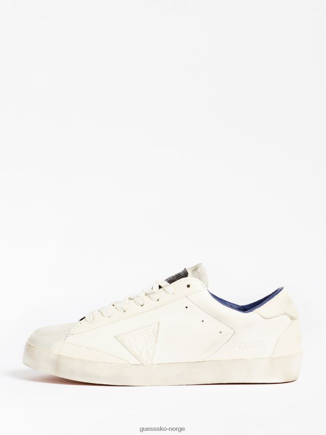 Guess lodi sneaker i ekte skinn hvit multi hvit multi kvinner F0LJ806445