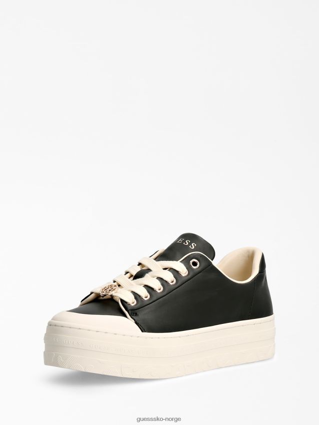 Guess lullu svart sneaker i imitert skinn svart kvinner F0LJ803513
