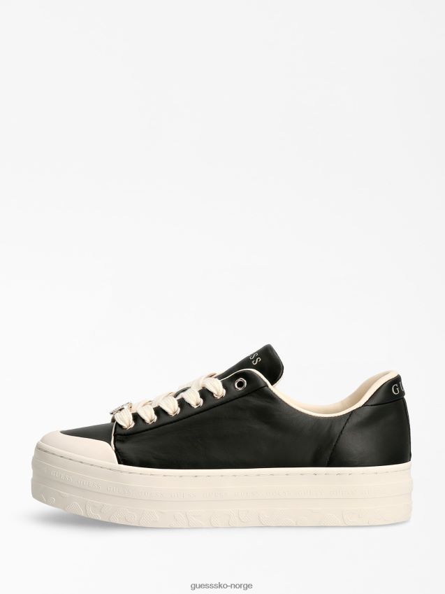 Guess lullu svart sneaker i imitert skinn svart kvinner F0LJ803513