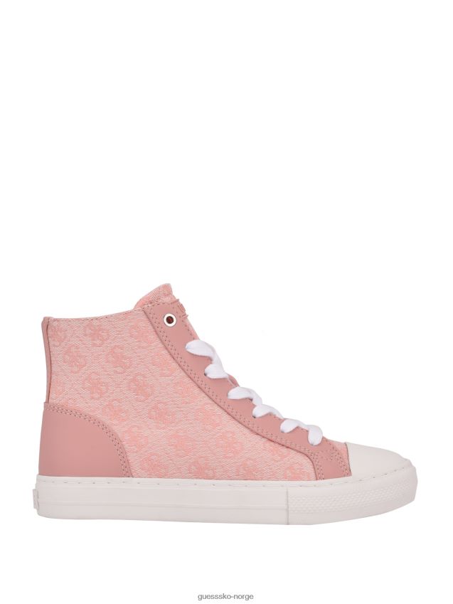 Guess lys rosa 680 power-logo med høye sneakers lys rosa 680 kvinner F0LJ809980