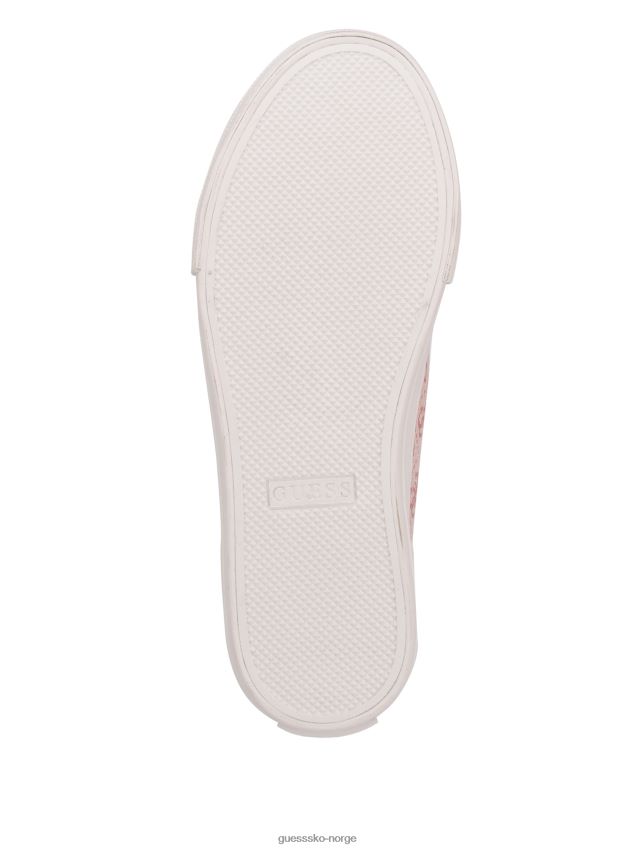 Guess lys rosa 680 power-logo med høye sneakers lys rosa 680 kvinner F0LJ809980